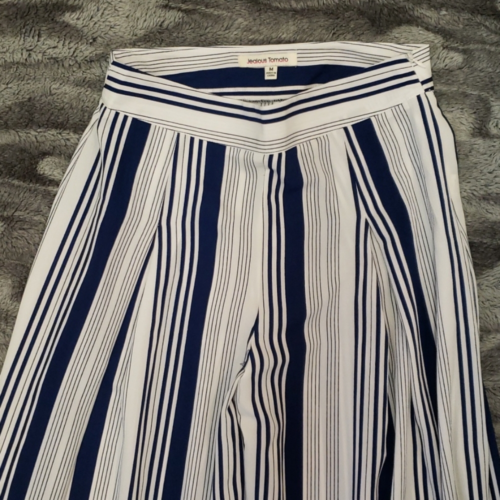 WIDELEG STIPED PANTS